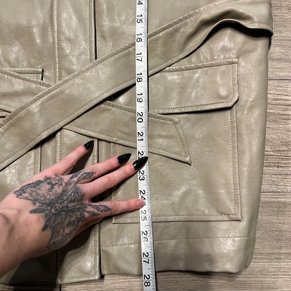 A New Day tan pleather jacket - Picture 6 of 9